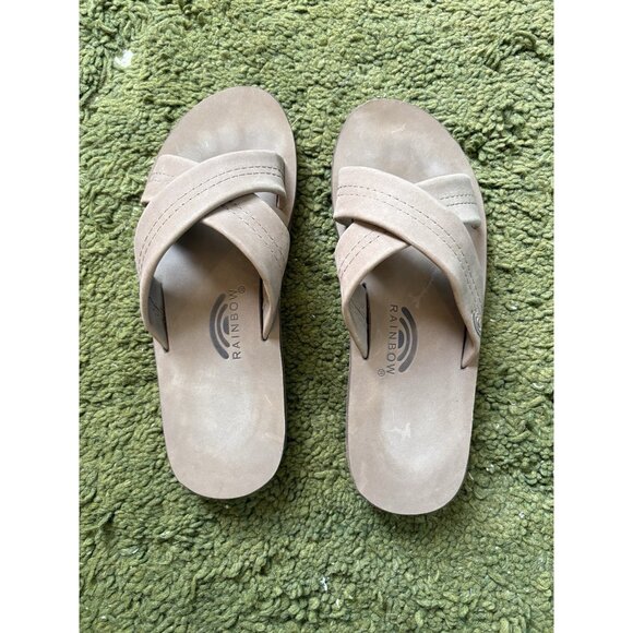 Rainbow PREMIER LEATHER DOUBLE LAYER ARCH CROSS STRAP ROLLED STITCH Men’s L - Picture 2 of 5